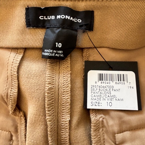 Club Monaco Tan High-Waist Belted Trousers - Picture 10 of 16